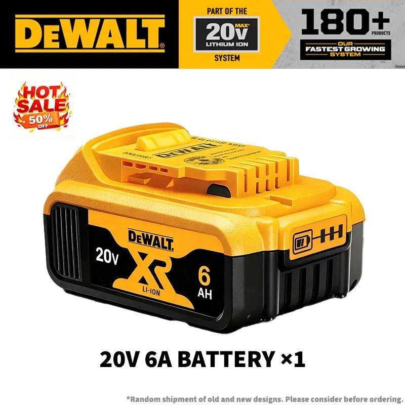 100% Original Dewalt 20V Battery 2AH 9AH Li-Ion Replacement Battery Charger Combo DCB202 DCB609 DCB209 DCB206 Power Tool Battery