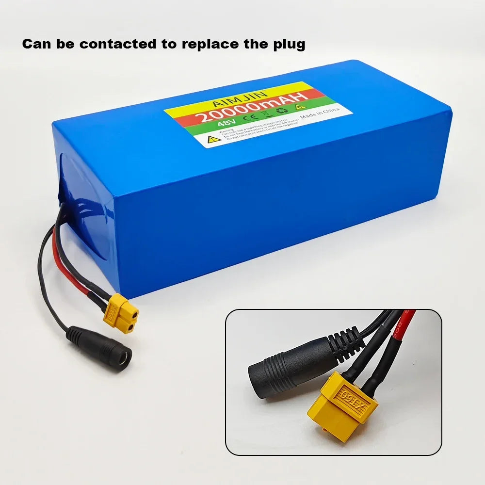 13S5P Battery Pack 48V battery 20Ah 18650 Lithium Suitable for scooters, mountain bikes ，with BMS