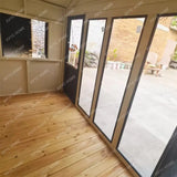 TT Outdoor courtyard cat house kennel pet large dog house cat villa outdoor rain and sun protection solid wood cat house