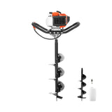 SucceBuy Fuel-powered Auger  Post Hole Digger Gas Powered Earth Auger Borer Ground Petrol Earth Auger Post 52cc/43cc Hole Digger