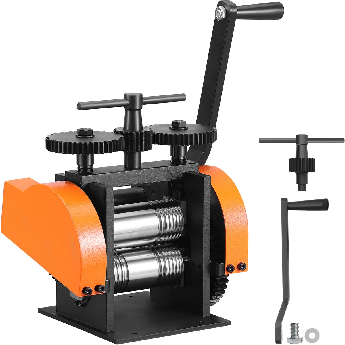 SucceBuy 45/57/75/76mm Jewelry Rolling Mill Machine 3-in-1 Multi-function Rolling Mill Metal Jewelry Making Sheet Square Wire