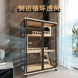 AA No panoramic cat villa household cat cage indoor solid wood balcony direct sales cat cage