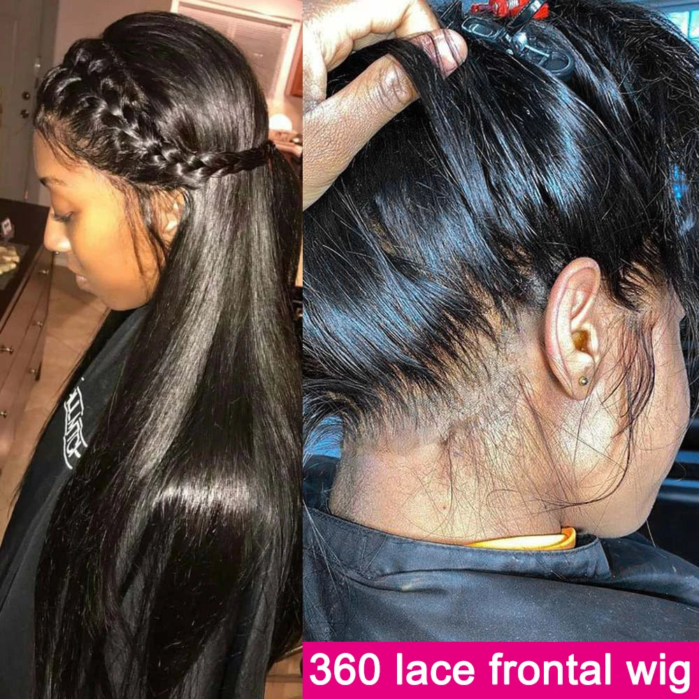 13x6 HD Transparent Bone Straight Lace Front Wig Brazilian Human Hair 30 40 Inch 200% Density 13x4 Lace Frontal Wigs Pre Plucked For Black Women 360 Lace Wig