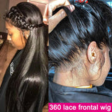 13x6 HD Transparent Bone Straight Lace Front Wig Brazilian Human Hair 30 40 Inch 200% Density 13x4 Lace Frontal Wigs Pre Plucked For Black Women 360 Lace Wig