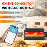 MOSEWORTH 12V 140Ah LiFePO4 Lithium Battery Built-in 100A Smart BMS Deep Cycle LiFePO4 Battery 1792Wh for Trolling Motor RV