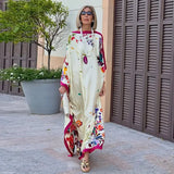 Printted Women Dresses Bohemian Dress Kaftans for Women 2026 Fashion Loose Dresses for Woman Maxi Robe Elegant Beach Dress
