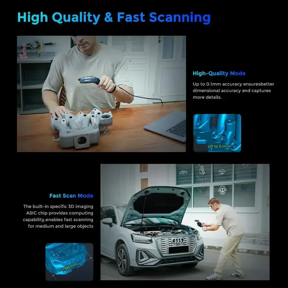 Creality 3D Scanner CR-Scan Ferret Pro WiFi Wireless Scanning Handheld Anti-shake Tracking 0.1mmAccuracy  for iOS Android Phones