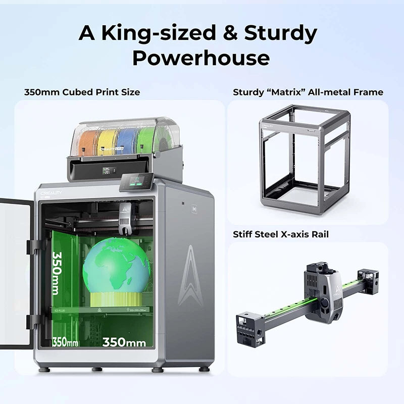 Creality K2 Plus Combo 3D Printer Multi Color Printing with New CFS Max 600mm/s Printing Speed Full-auto Leveling