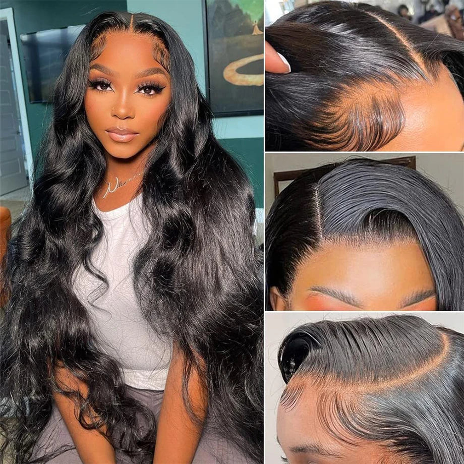 30Inch Body Wave Transparent 13x6 Lace Front Human Hair Wigs Remy Raw Indian Wavy 13x4 Lace Frontal Wig For Women Closure Wig