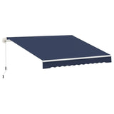 10' X 8' Retractable Awning, Patio Awnings, Sunshade Shelter W/Manual Crank Handle, Customized