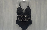 2025 Women's swimwear: Sexy, cut-out, backless, high-waisted, hot spring bikini, one-piece solid color, fashionable