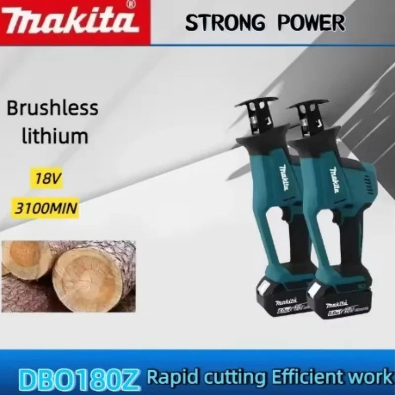 Makita DJR189 Brushless Cordless Reciprocating Saw 18V Rechargeable Battery Portable Power Tool for Wood And Metal Cutting