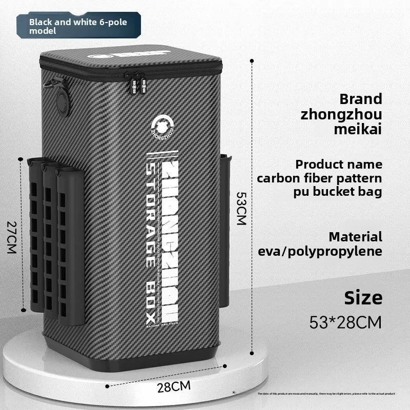 Happy Travel Portable Fishing Tackle Bag Fishing Bucket Thickened Live Fish Luya Box for Wild Fishing