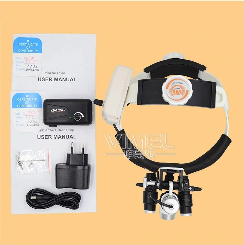 5X High Intensity LED Light Surgical Operation Medical Magnifier with Dental Headlight Surgical Dental Loupes