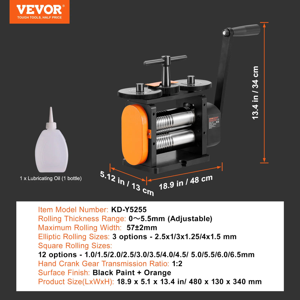 SucceBuy 45/57/75/76mm Jewelry Rolling Mill Machine 3-in-1 Multi-function Rolling Mill Metal Jewelry Making Sheet Square Wire