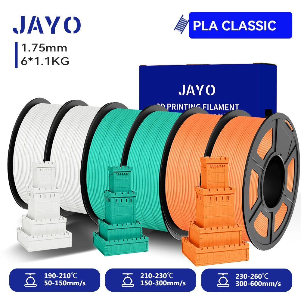JAYO 3D PETG/ High Speed Matte PETG / PLA Classic Printer Filament 1.75mm 3D Printer Filament 6.6KG Neatly Wound PETG for 3D