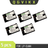 QGVIKX LP E6NH Compatible with Canon EOS R7 7.4V 2600mAh POWER BATTERY CAPACITY 19.24Wh 2-Pack Battery and Triple Slot Charger