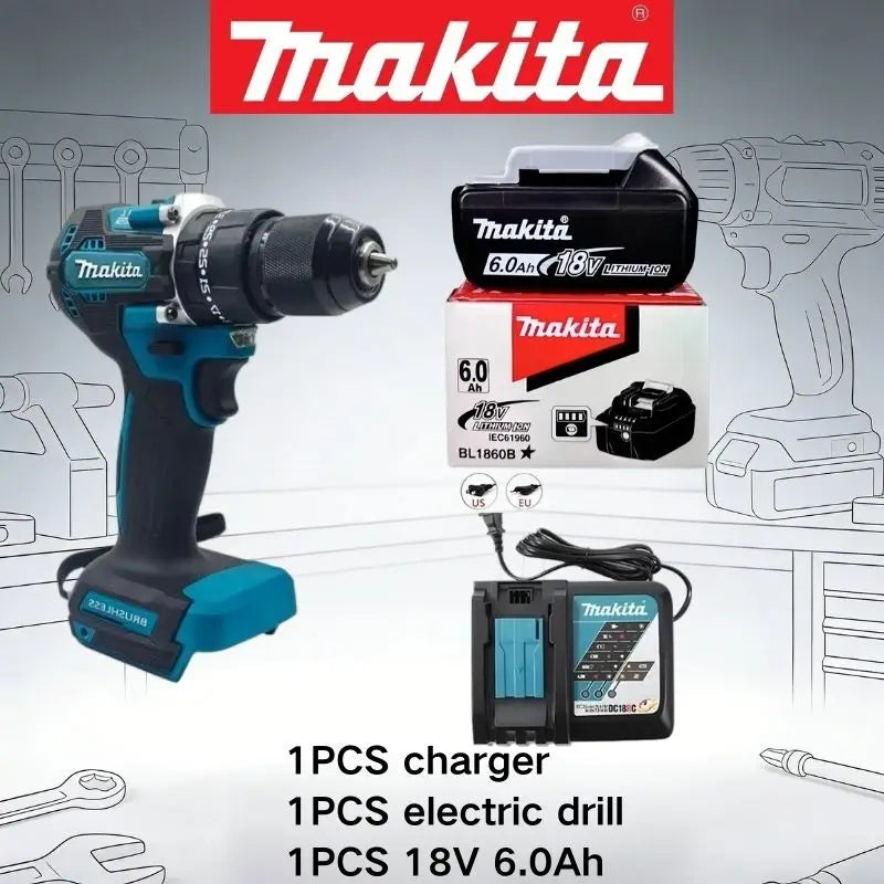 Makita 18V 6.0Ah Handdrill Lithium Battery For 18V LXT Battery Makita BL1860 BL1850 BL1840 BL1830 Replace Battery High Capacity