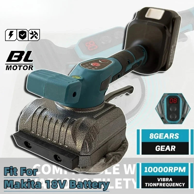 Digital Display for Efficient Floor Wall Tile LayingTool Makita Electric Tile Leveler 10000rpm Vibration Frequency 8Gears7500mAh