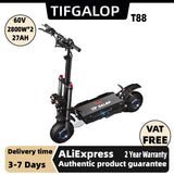 TIFGALOP T88 Adult  Electric Scooter 2800W*2 Motor 60V27AH Battery City Escooter 11 Inch Fat Tire Foldable E-Scooter