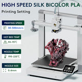 ERYONE 3/5/10KG Dual Color Silk PLA Filament 3D Print,Multicolor Available,Diameter:1.75mm,Tolerance:+/-0.03mm,1KG/Spool