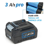 TPCELL 2.5/3AH For MKT 40V TABLESS Battery Li-ion Replacement for BL4025 BL4040,for MKT XGT Tools