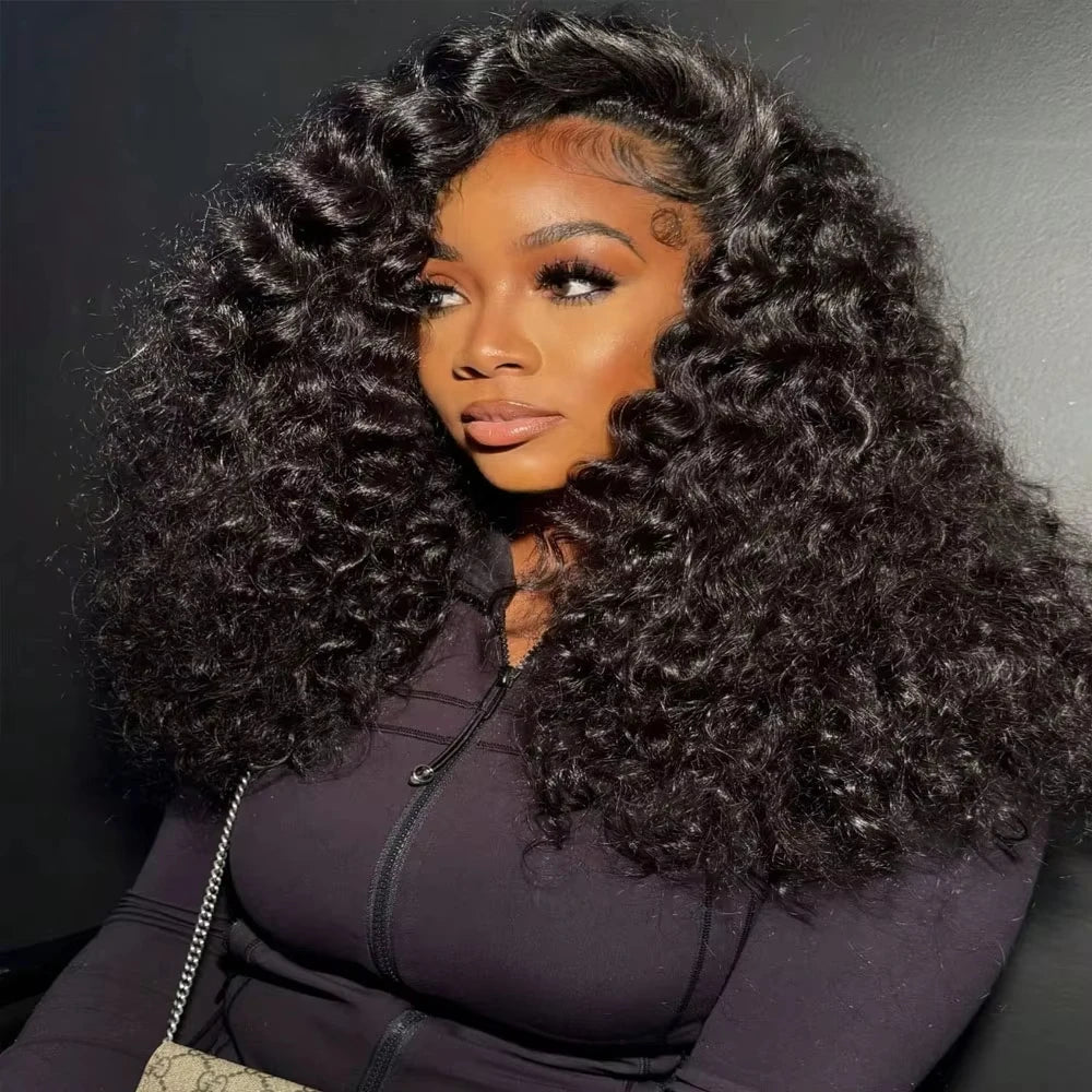 13x4 13x6 HD Transparent Lace Deep Wave Frontal Wig 40-42Inch