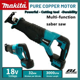 Makita XRJ04Z Brushless Cordless Reciprocating Saw, Electric Power Tool, Portable, Wood, Metal Pipe, Cutting Chain Saw, 18V