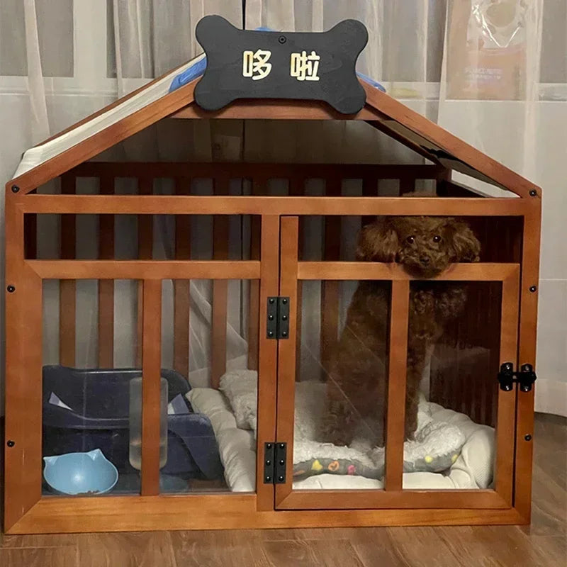 Premium  High-quality Wood Rabbit Box Dog Supplies Folding Corral Prefab Modular Crate Corral Para Mascotas