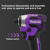 Makita DTD173 18V LXT Cordless Brushless Impact Driver 180 N·M Wood Bolt T-Mode Electric Drill Rechargeable Power Tools