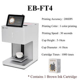 Evebot Multicolor Coffee Drink Printer Color Printer Suitable for Printing Pictures 600dpi 7-inch Touch Screen