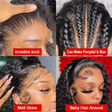 300% Density Curly Wigs HD 360 Full Lace Front Human Hair Wigs Brazilian