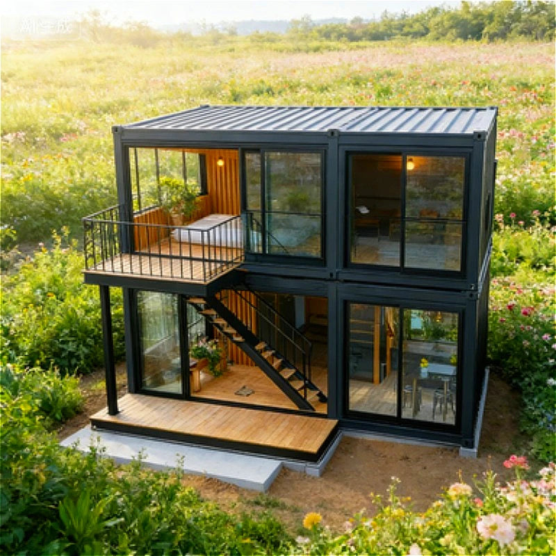Container House Luxury 40 Feet Assemble Prefab Mobile Home with Pot House Feature for Bedrooms or Mall Use Modular House