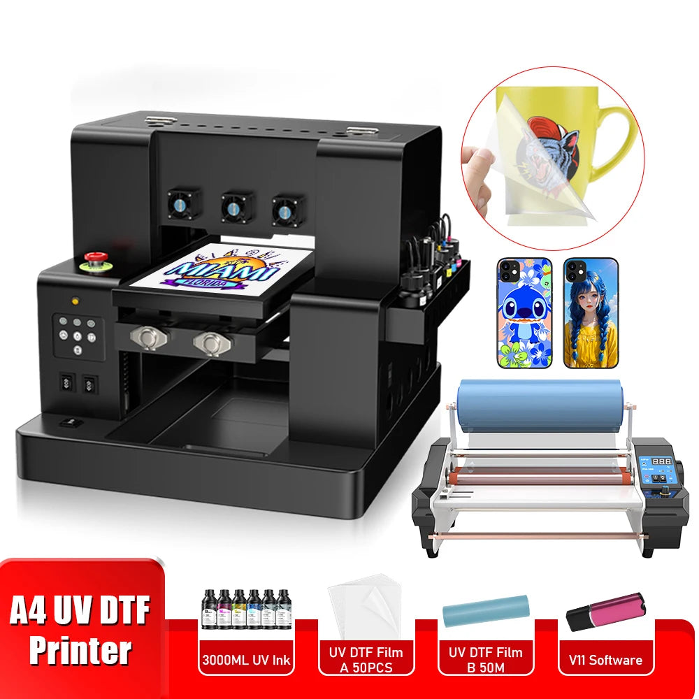 A4 UV Printer UV DTF Impresora A4 For Epson XP600 L805 UV DTF Transfer Film Printing Machine For Phone case Glass Acrylic Print
