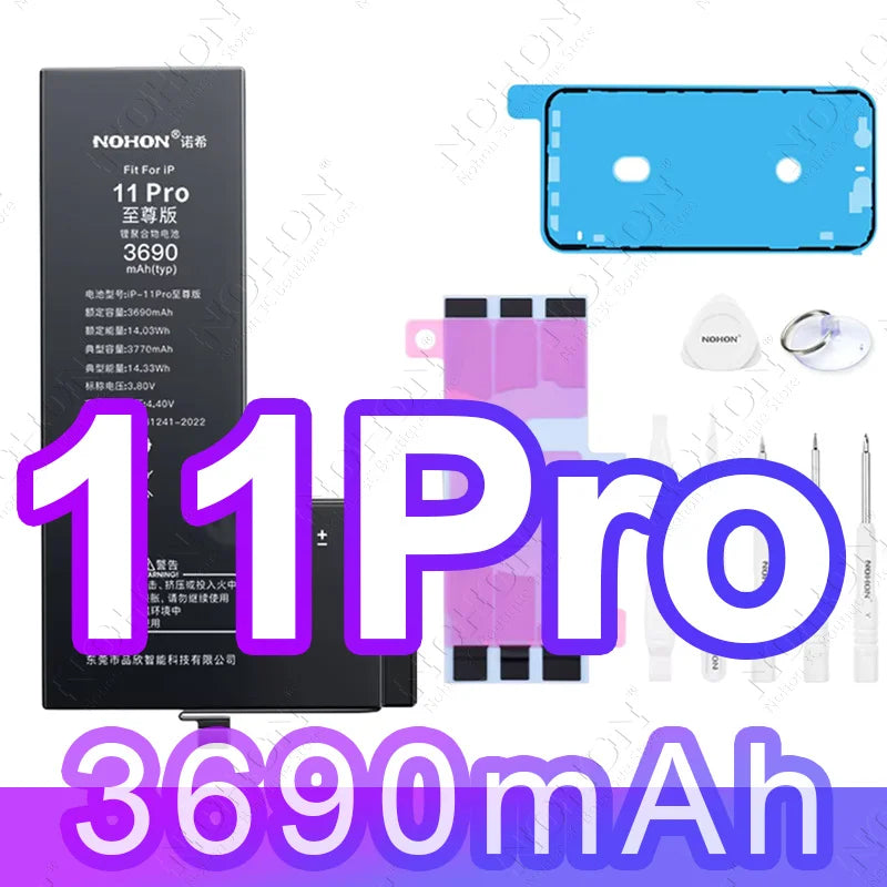 NOHON High Quality 2160mAh Battery For iPhone SE 2022 2020 2016 SE2 SE3 11 12 13 14 Phone Replacement Batteries With Tool Kit