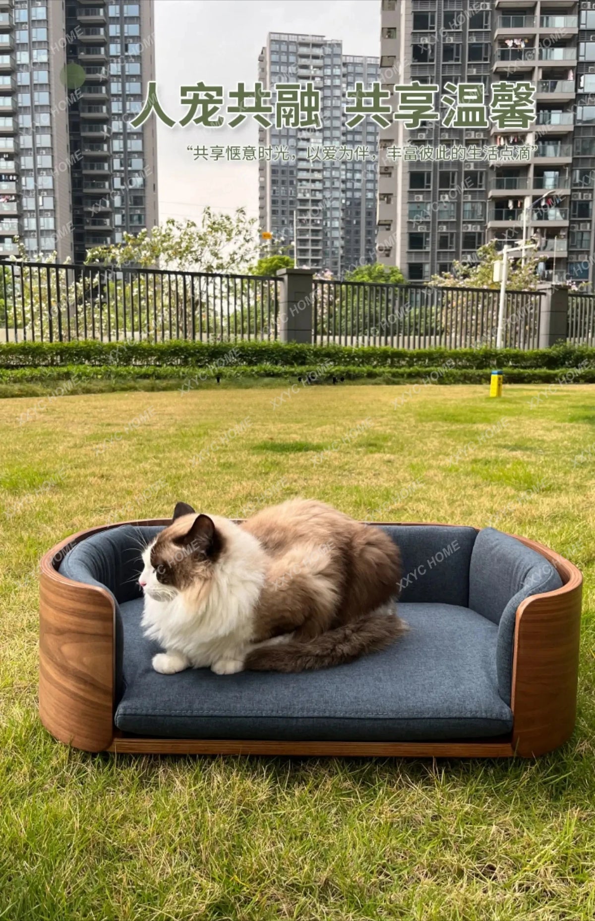Solid Wood Cat Nest Pet Bed Cat Family Removable and Washable Summer