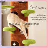 YFY  Integrated Space Capsule Non-Solid Wood Pillar Sisal Toy Cat Supplies Cat Climbing Frame