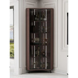 Corner Cabinet with Light Solid Wood Living Room Corner Corner Cabinet Display Bookcase Storage Triangle Cabinet Dining