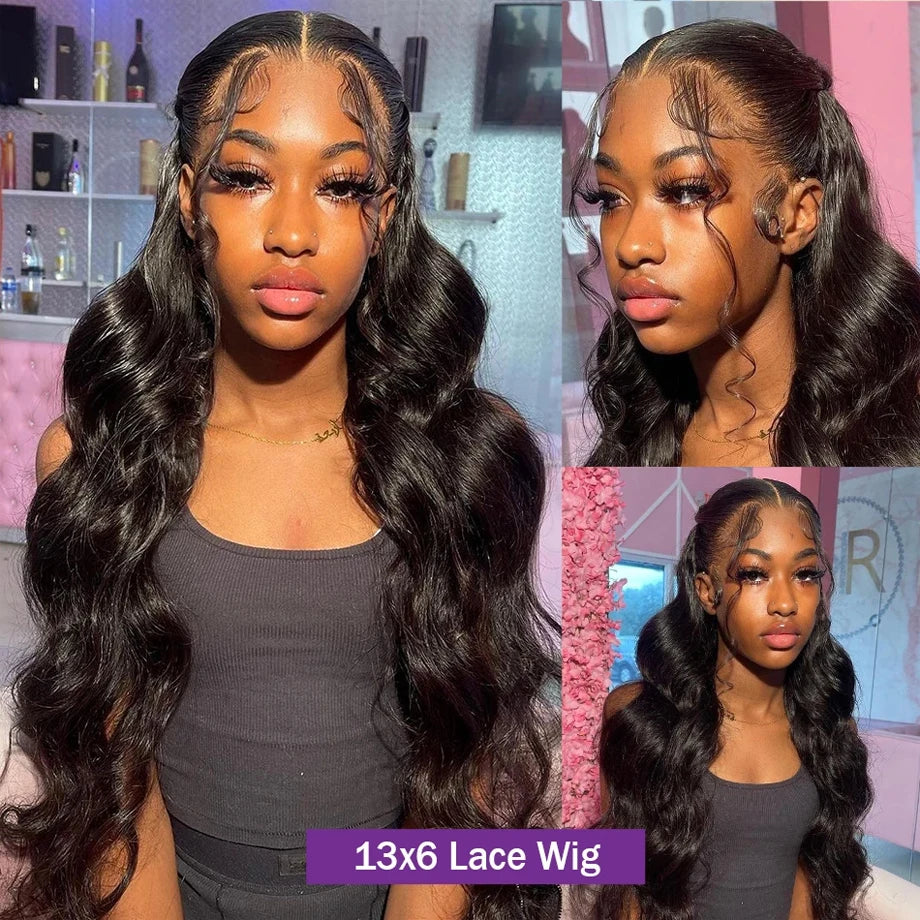 30Inch Body Wave Transparent 13x6 Lace Front Human Hair Wigs Remy Raw Indian Wavy 13x4 Lace Frontal Wig For Women Closure Wig