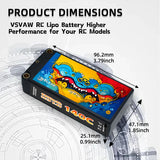 2Pcs GNB Lipo Battery 2S 7.4V 7.6V 4600mAh 5800mAh 6800mAh 120C 130C 140C HV Shorty Hard Case With 5MM T Plug For RC Car Boat