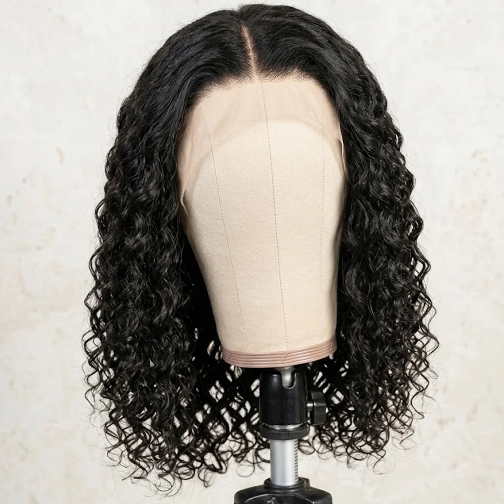 Curly Bob Wig Human Hair 100% Human Hair 5x5 Ready to Go HD Lace Glueless Wigs 13x4 Lace Front Wigs 250 Density 13x6 HD Curly Bob Lace Frontal Wigs Wet and Wavy Brazilian On Sale