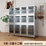 Stainless steel dog cage bold multi-layer pet display cage small dog outdoor display cabinet pet store foster cage