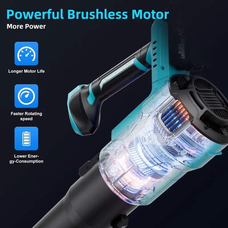 Makita Cordless Electric Air Blower Handheld Efficient Leaf Snow Dust Blowing Cleaning Power For DEWALT/Milwaukee 18V Battery