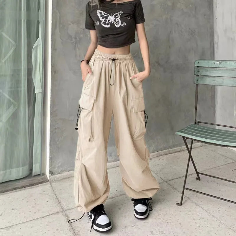 Ins Viral Korean Silky Palazzo Trousers, Spring Autumn Wrinkle Free All-Match Daily Office Casual Pants