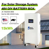 US Stock 51.2V280AH LifePO4 Battery Box 48V DIY KIT JK BMS pb2a16s20p 4.3 inch LCD 15kWh Home Solar System Battery Case Only