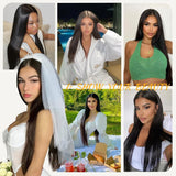 30 42Inch 13x4 13x6 HD Transparent Bone Straight Lace Front Wigs 250