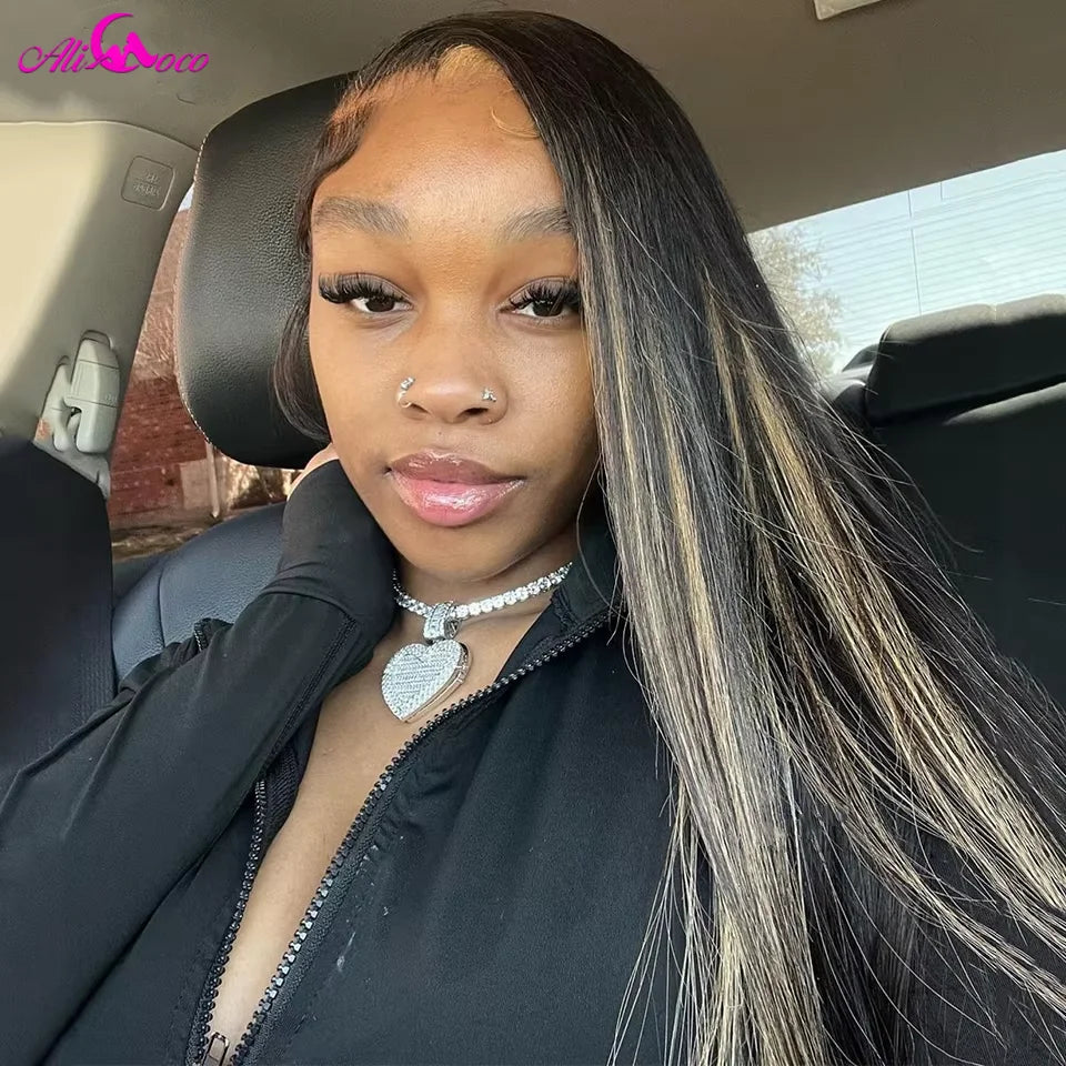 12A Blonde Highlight Wig Human Hair 13X4 13x6 Body Wave Lace Frontal Human Hair Wigs Pre Plucked Highlight 5x5 Lace Closure Wigs