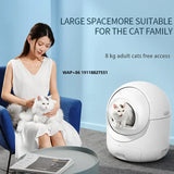 Self-Cleaning Plastic Cat Box Eco-friendly Design 10kg Weight 10L Capacity Square Design Automated Smart Sandbox