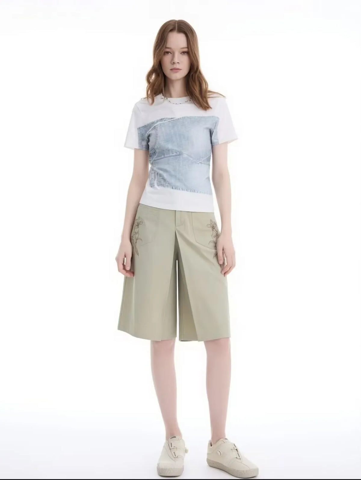 Spain New Fashion Comfortable Stretch Slim, Loose Stripes and Other Short-Sleeved T-Shirts