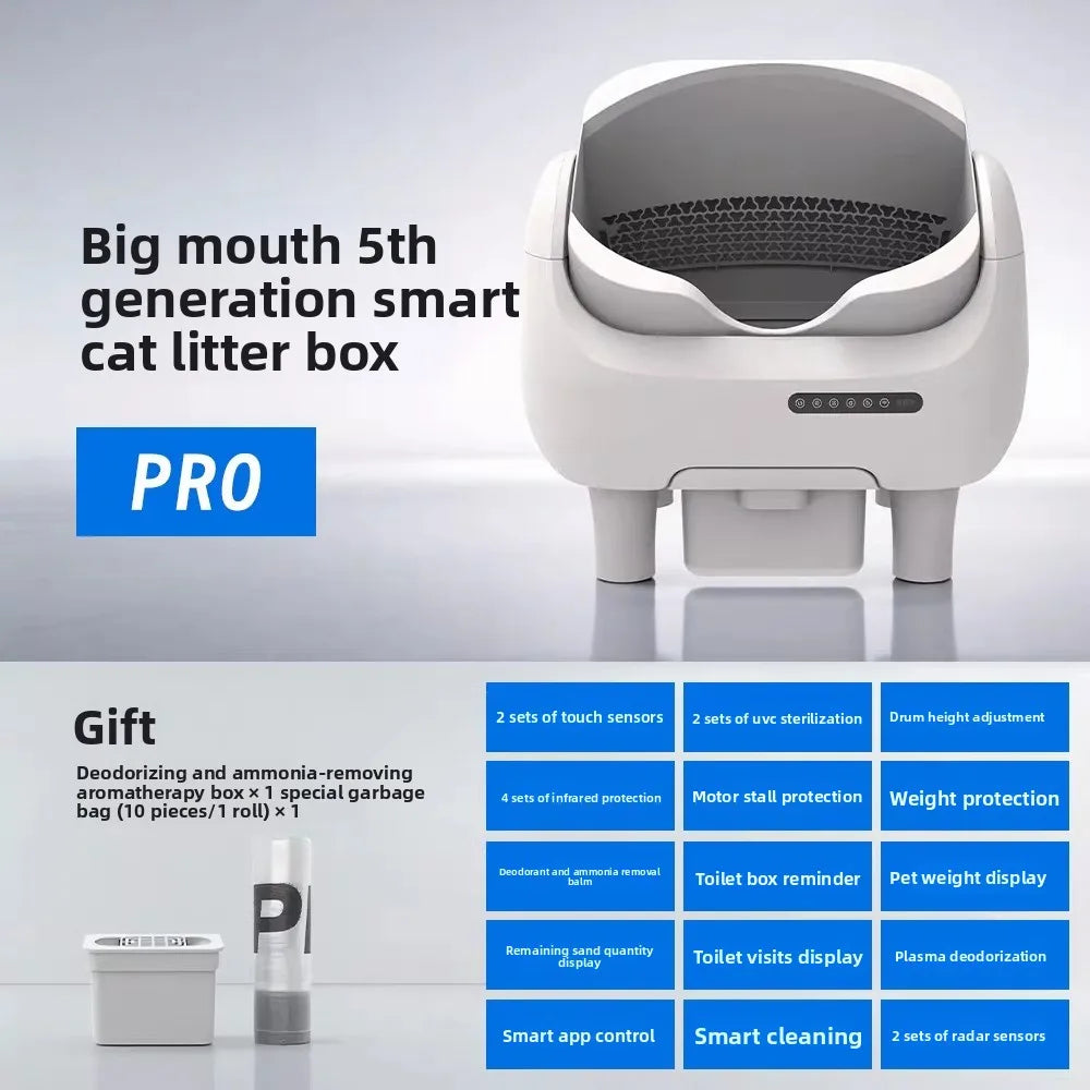 Automatic cat litter box open intelligent oversized electric cat toilet